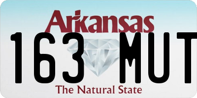 AR license plate 163MUT