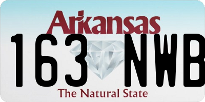 AR license plate 163NWB