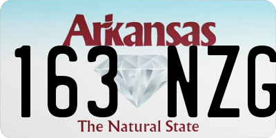 AR license plate 163NZG