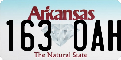 AR license plate 163OAH