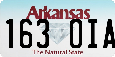 AR license plate 163OIA
