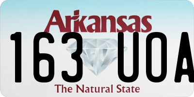 AR license plate 163UOA