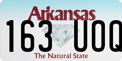 AR license plate 163UOQ