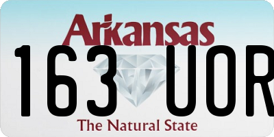 AR license plate 163UOR
