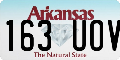 AR license plate 163UOV