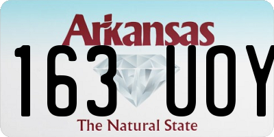 AR license plate 163UOY