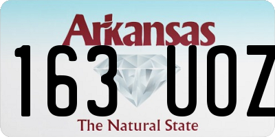 AR license plate 163UOZ