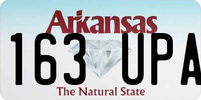 AR license plate 163UPA