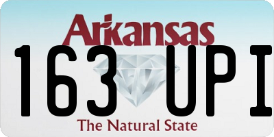 AR license plate 163UPI
