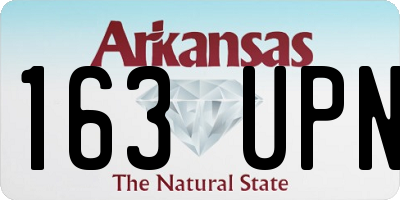 AR license plate 163UPN