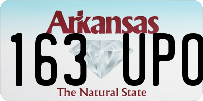 AR license plate 163UPO