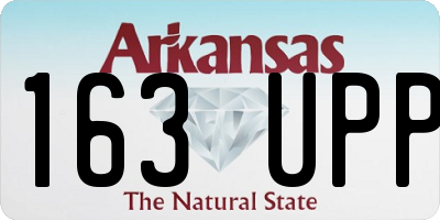 AR license plate 163UPP