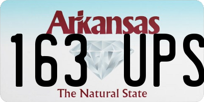 AR license plate 163UPS