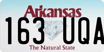 AR license plate 163UQA