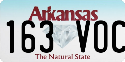 AR license plate 163VOC
