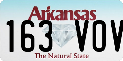 AR license plate 163VOV