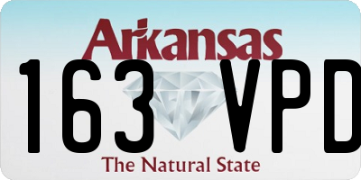 AR license plate 163VPD