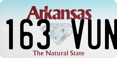 AR license plate 163VUN