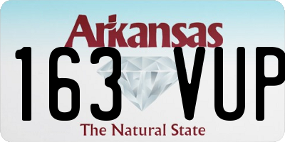 AR license plate 163VUP