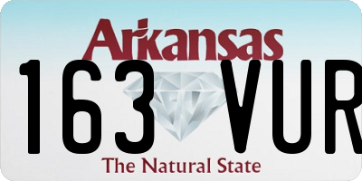AR license plate 163VUR