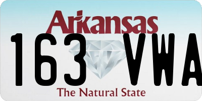 AR license plate 163VWA