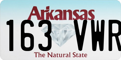 AR license plate 163VWR