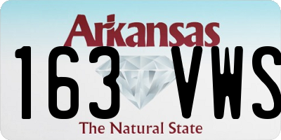 AR license plate 163VWS