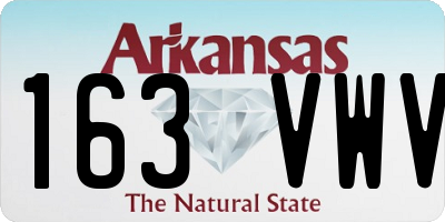 AR license plate 163VWV