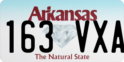 AR license plate 163VXA