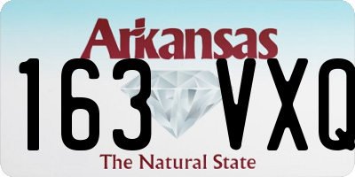 AR license plate 163VXQ