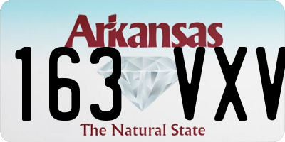 AR license plate 163VXV