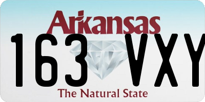 AR license plate 163VXY
