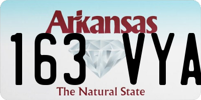 AR license plate 163VYA