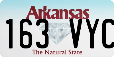AR license plate 163VYC