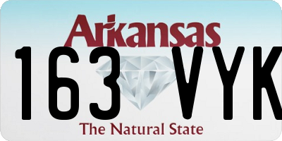 AR license plate 163VYK