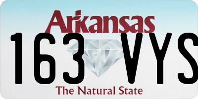 AR license plate 163VYS