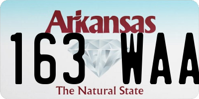 AR license plate 163WAA