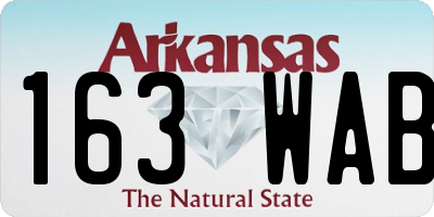 AR license plate 163WAB