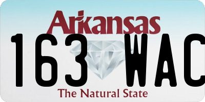 AR license plate 163WAC