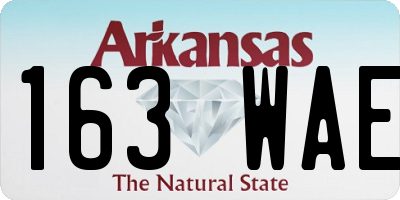 AR license plate 163WAE