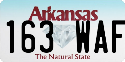 AR license plate 163WAF