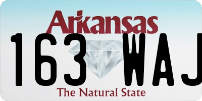 AR license plate 163WAJ