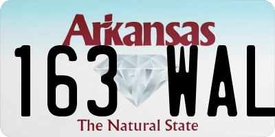 AR license plate 163WAL