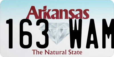 AR license plate 163WAM