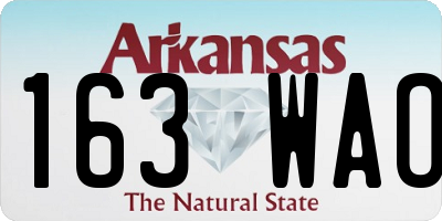 AR license plate 163WAO