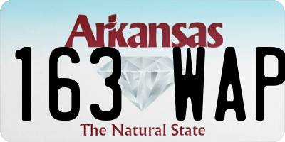 AR license plate 163WAP