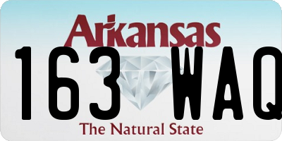 AR license plate 163WAQ