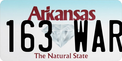 AR license plate 163WAR