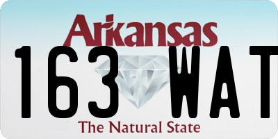 AR license plate 163WAT