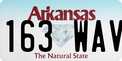 AR license plate 163WAV